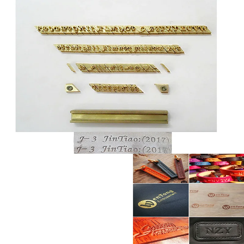 Die Casting Metal Stamping Mould T slot copper  Holder  Alphabet set Numbers Symbol Leather Logo Stamp Mold