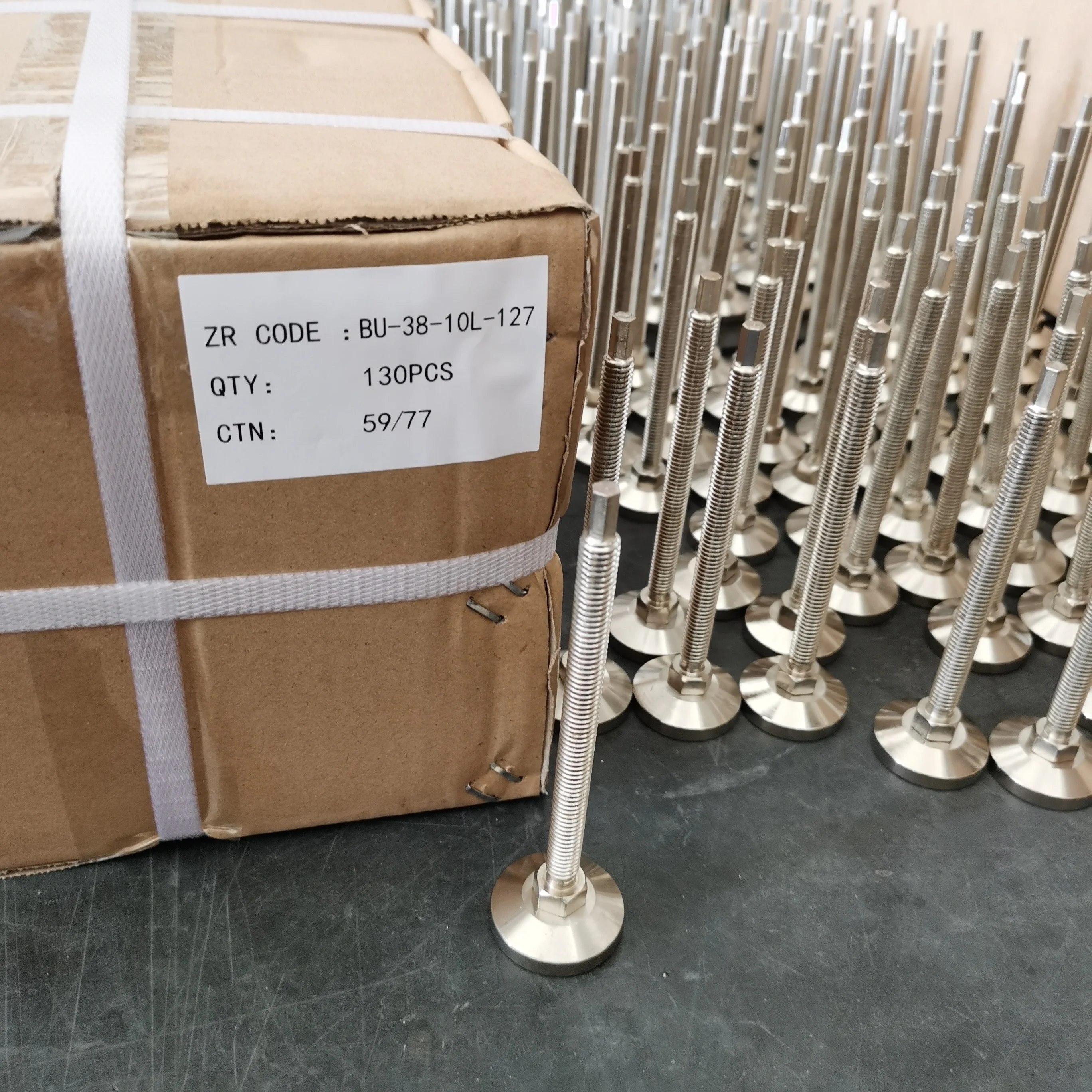 High Quality D32-38mm Metal Leveling Foot 3/8'-16 Thread Swivel Ball Joint Structure Articulated Feet Adjustable Mount Pad Foot