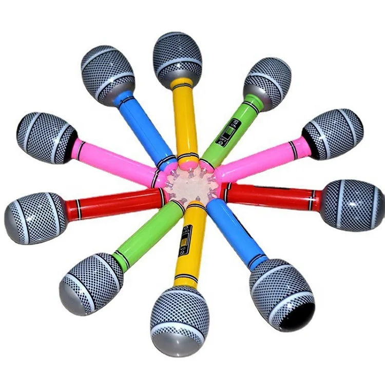 Wholesale Durable Large PVC Plastic Kids Gift Toy Inflatable Microphone Festival Decoration Advertising Cool Design