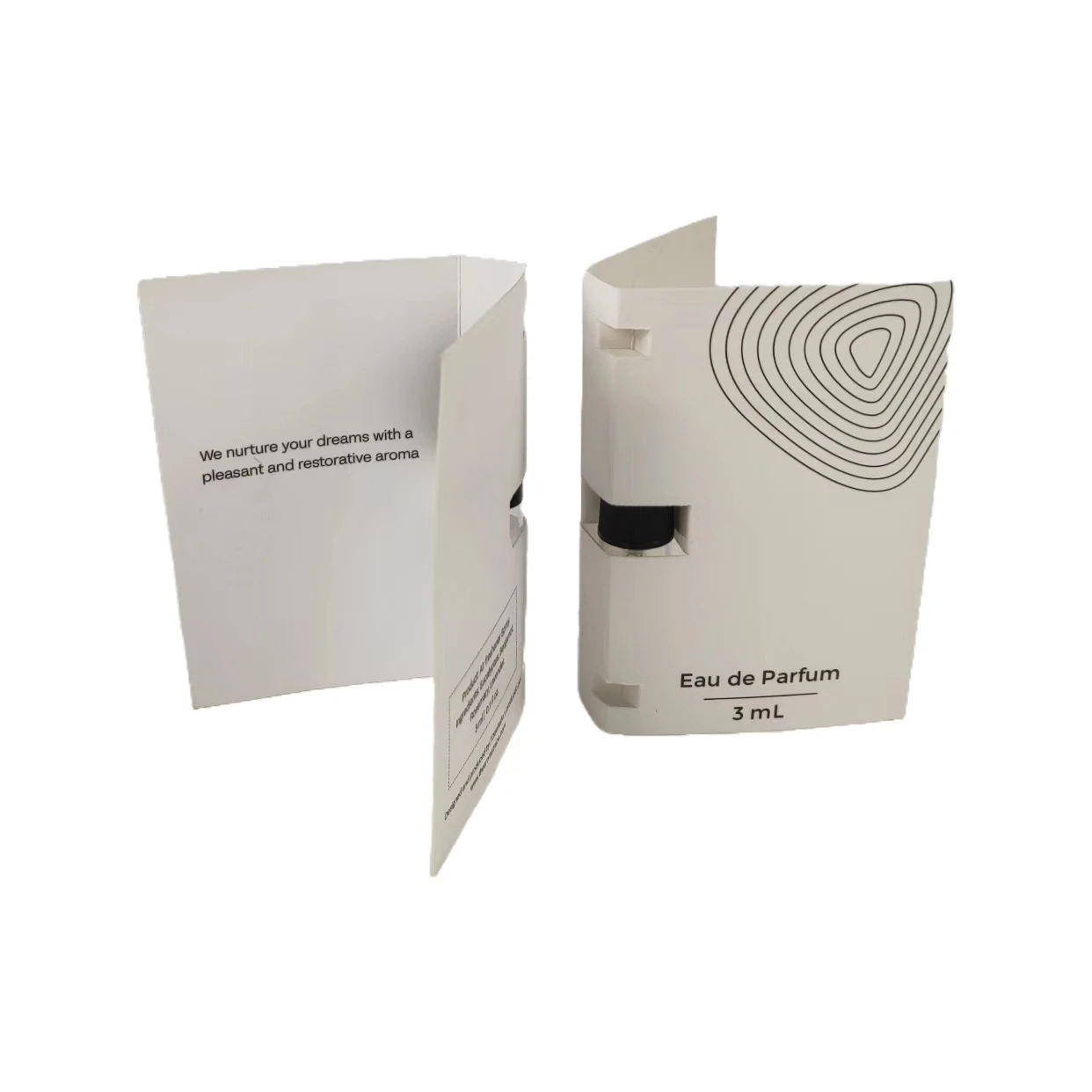 Low MOQ Wholesale Custom 1ml 2ml 3ml Sample Glass Perfume Vial Bottle Packaging Perfume Bottle and Box Paper Card Perfume Holder