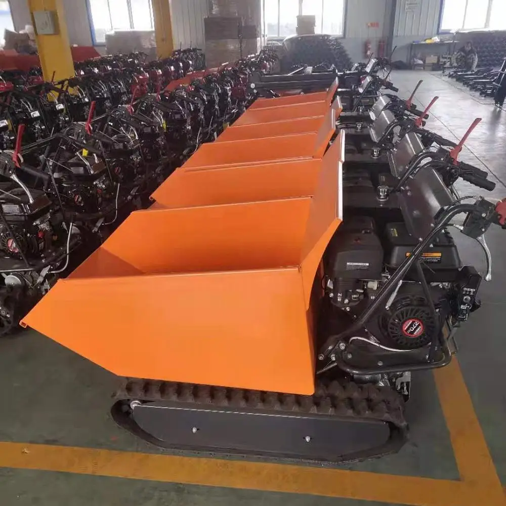 handy mini transporter hydraulic tip 500kg mini track dumper