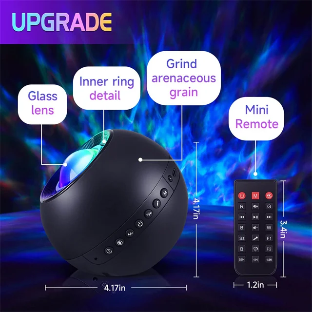 Star Galaxy Projector 15 White Noise Galaxy Night Light Projector Bluetooth Speaker Remote Timer Baby Night Light for Room Decor