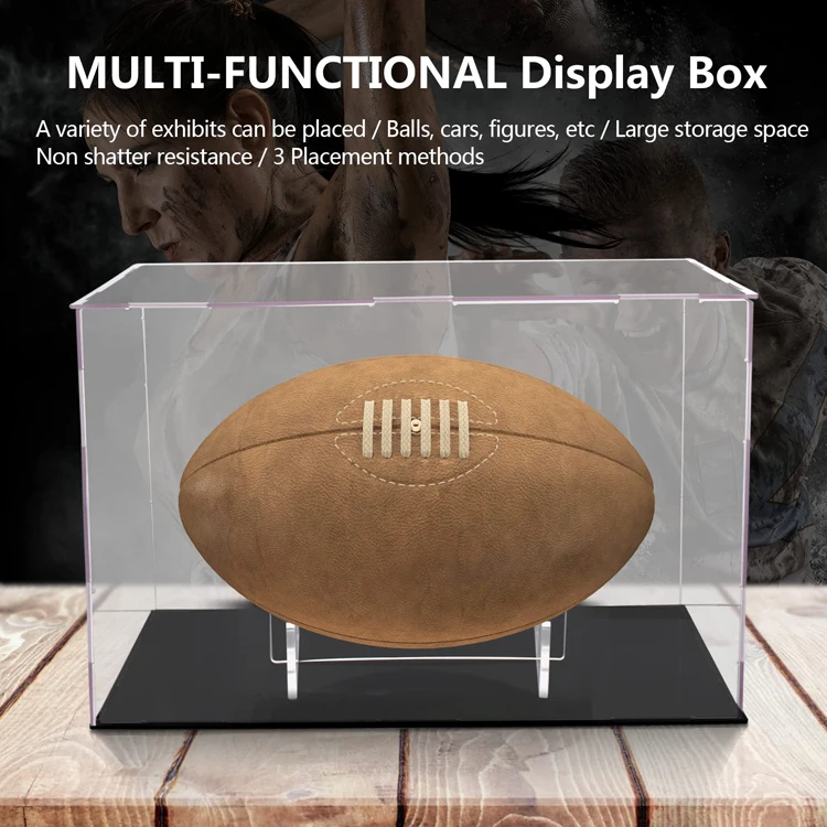 soccer ball acrylic display case acrylic box uv blocking Dustproof uv resistant football commemorative acrylic display box