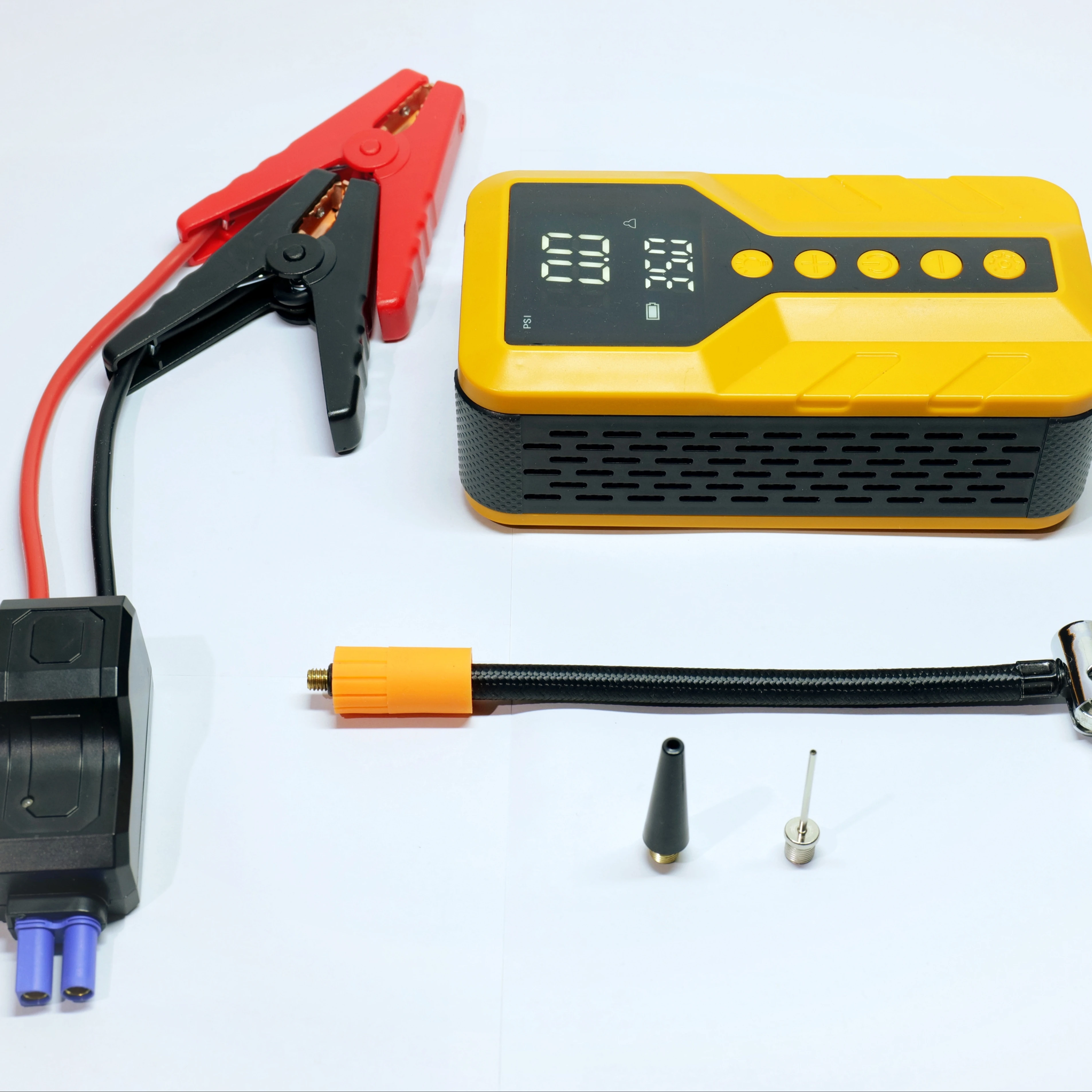 Yijing Multi-function Best 12v car jump starter air pump portable air compressor car air pump