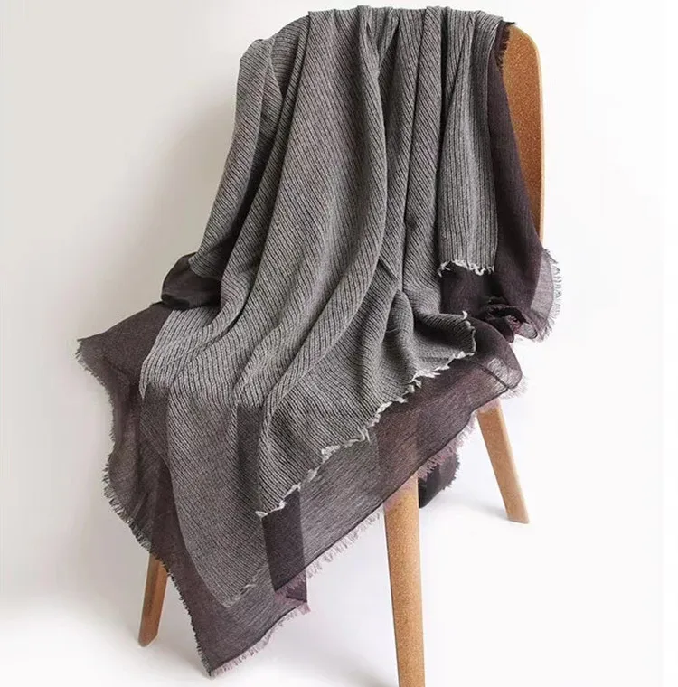 Ladies striped  square shawl autumn and winter new black scarf for women cashmere