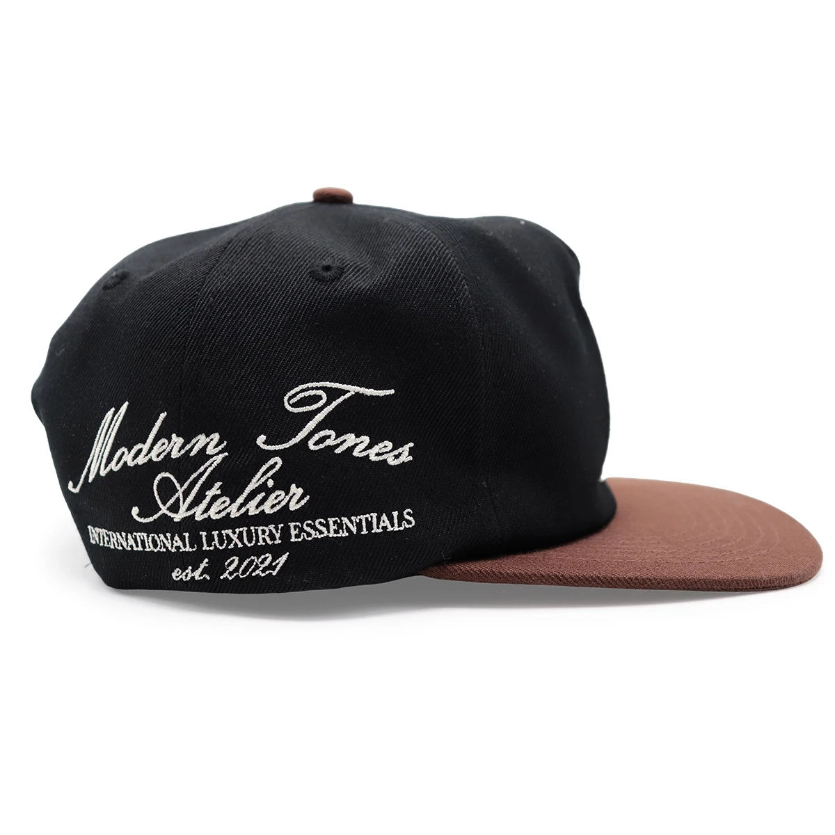 Custom Embroidery 3D Logo Embroidered Cap Unconstructed Two Tone Men Flat Brim Customize Your Own Design Snapback Hat