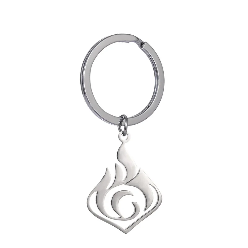 Xinxing Creative Fashion Stainless Steel Pendant Keychain Game Genshin Impact Anime Keychain for Anime Lovers Youth Men Women