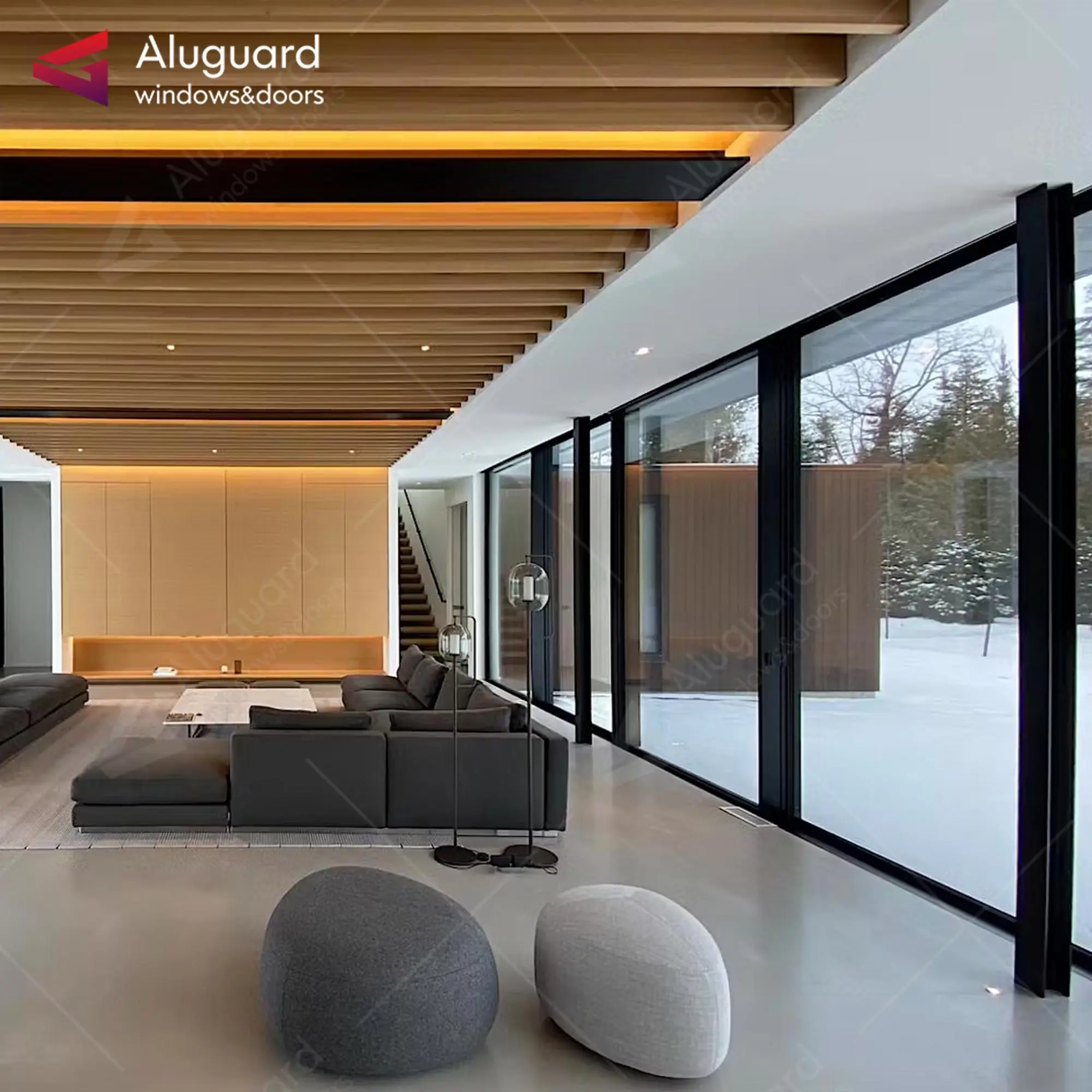 Aluminum double Glass Matt Black Aluminum Double Glaze Sliding Doors & Window Doors And Windows High quality standard As2047