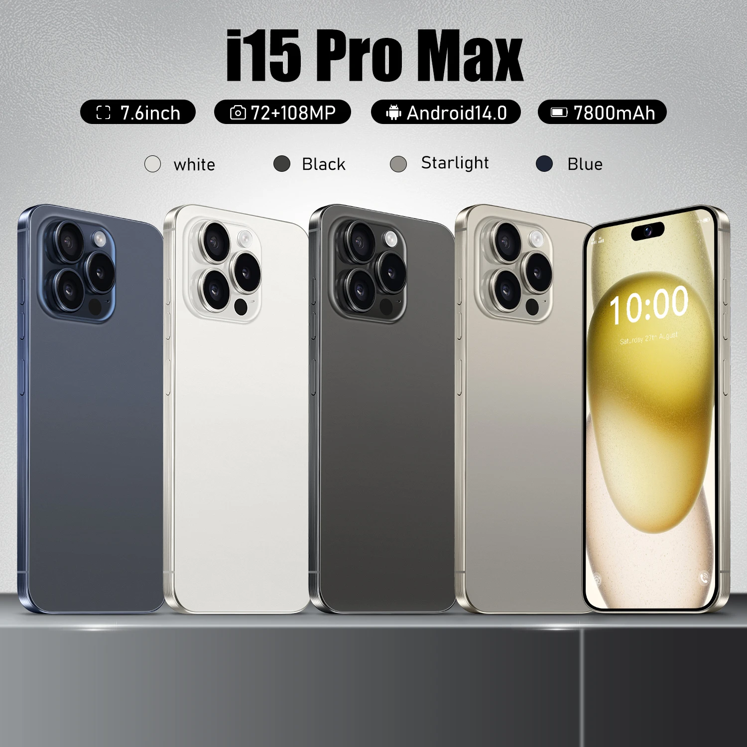 I15 Pro Max 5G Smartphone 7.3 Inches 16GB+1TB 65W Quick Global Gaming New Arrival Original Smart Phone