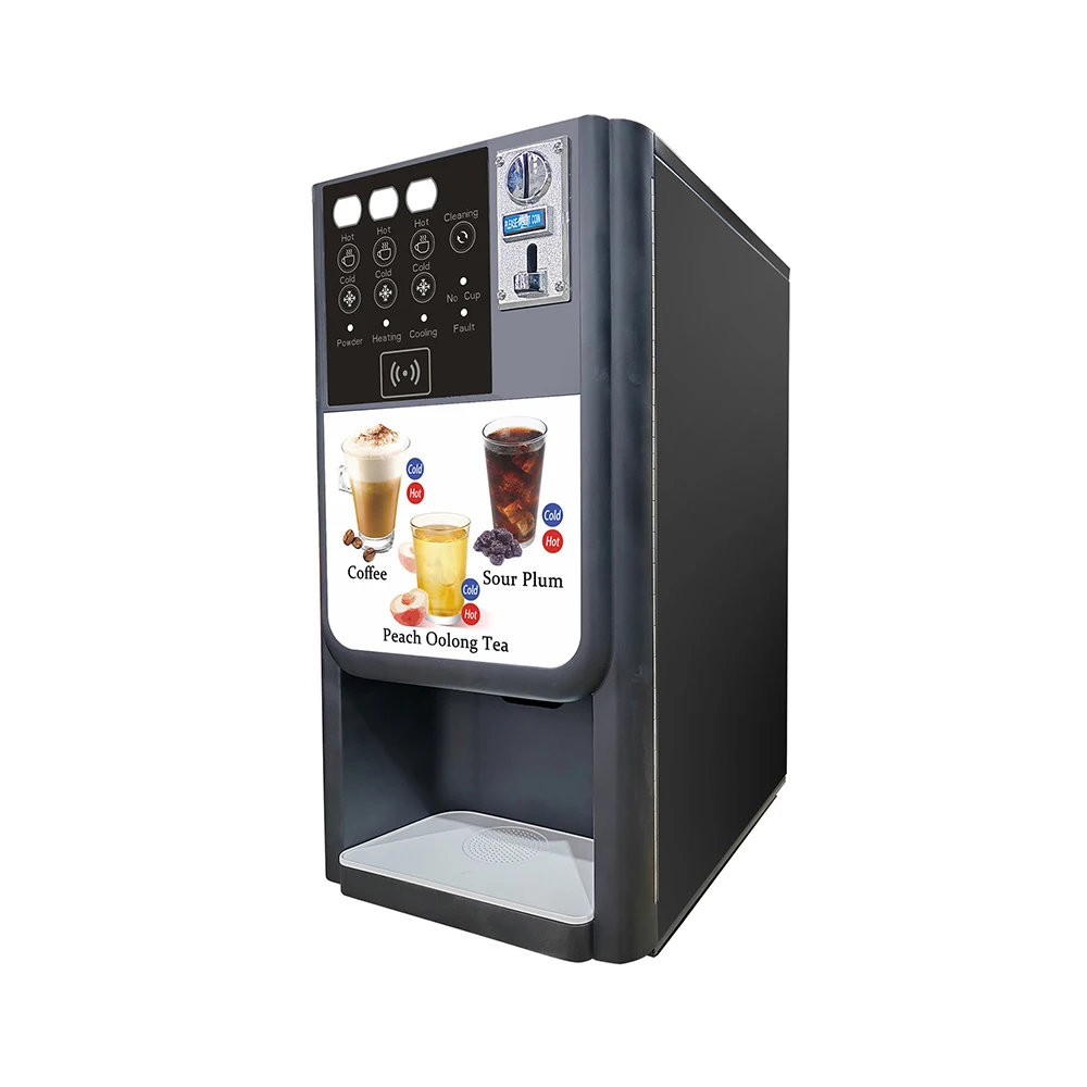 High quality coin payment system vending coffee machine hot&cold coffee dispenser machine