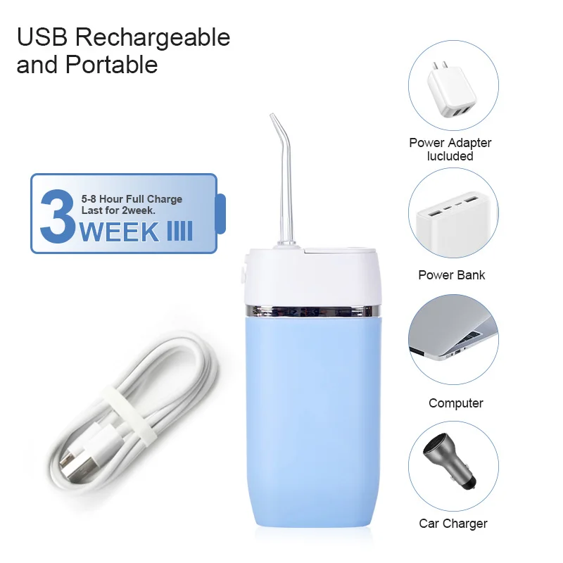Portable Pocket Carry Dental Supplies Chinese Mini Rechargeable Gum Massage water flosser oral irrigator