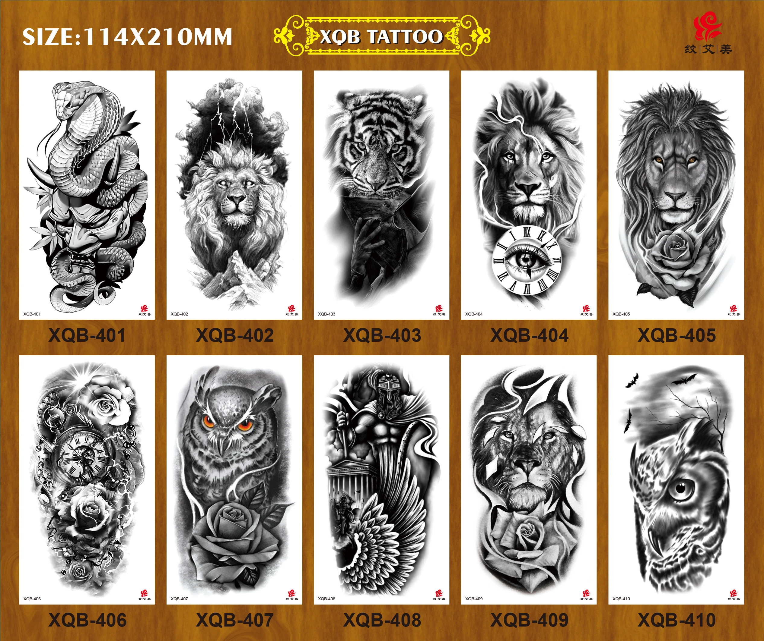 3D Semi Permanent Body Tatoo Sticker Printer Skull Lion Tatuaje Temporal Paper For Men Realism Custom Henna Tattoo Body Art