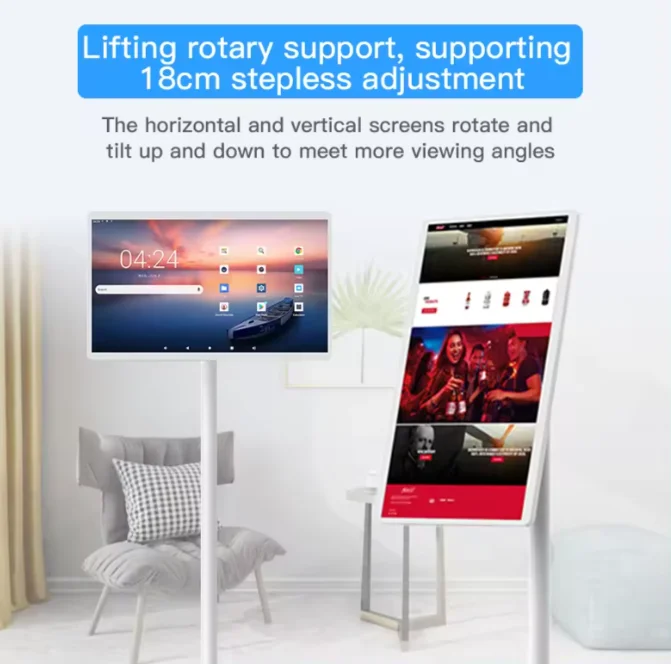 32 дюймов Hd Android Smart Screen беспроводной монитор интерактивный сенсорный ЖК-дисплей со встроенным аккумулятором подвижная подставка