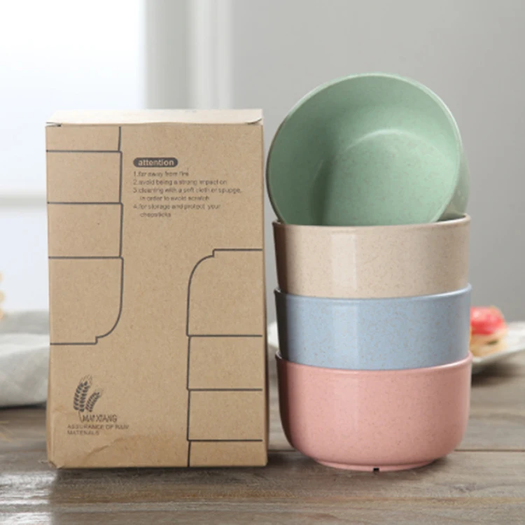 2021 Selling Plastic Bowl set Round Hot Sale Fashion Attractive Design Custom Wheat