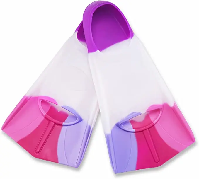 Wholesale Adult Kids Scuba Snorkel Short Soft Silicone Freediving Flippers Training Fins Swimming Diving Fins