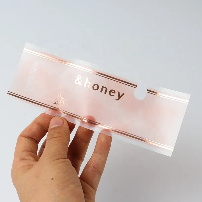 Custom adhesive private cosmetic clear bottle logo sticker cosmetic ingredient label white label cosmetics