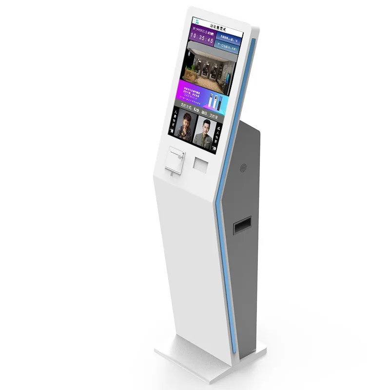 Factory R & D custom any size queue management machine electronic touch queue management kiosk paper report self pick up