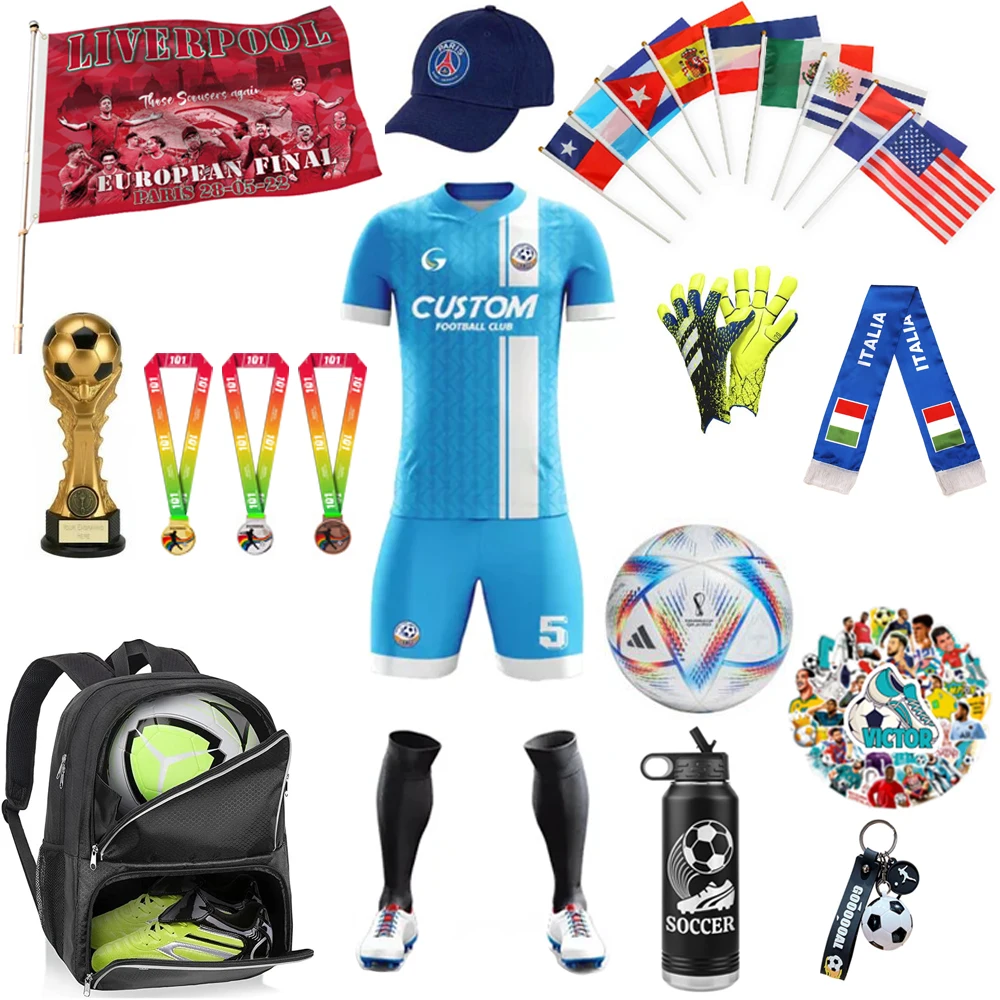 Hot Sale Promotional Gift Sets Levin Promos 2024 New Sports Football Soccer Game Stadium Supplies Team Gift Items