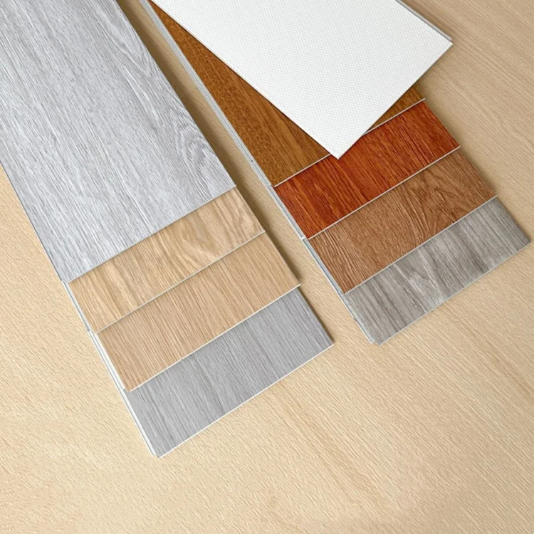 Parquet Wood Grain Pisos SPC Flooring 4mm 5mm 6mm 8mm Waterproof SPC Panel Sheet Vinyl Plank Click Floor Tiles with Mute Pad