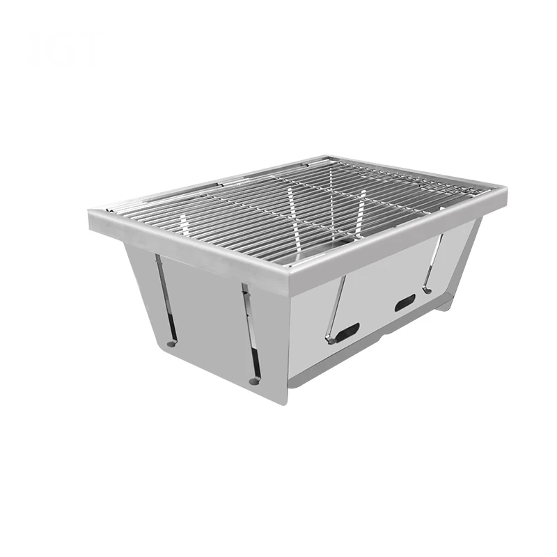Wholesale Outdoor Portable BBQ Grill Foldable Stainless Steel Barbecue Fire