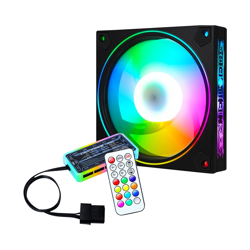 Индивидуальный дизайн 120 мм ПК Rgb Вентилятор охлаждения логотип Поддержка компьютера rgb