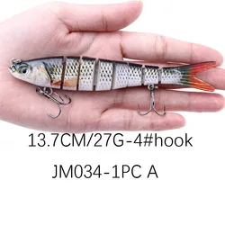 140mm/27g Sinking Wobblers Fishing Lures Jointed Crankbait Swimbait 8 Segment Hard Artificial Bait For Fishing Tackle Lure