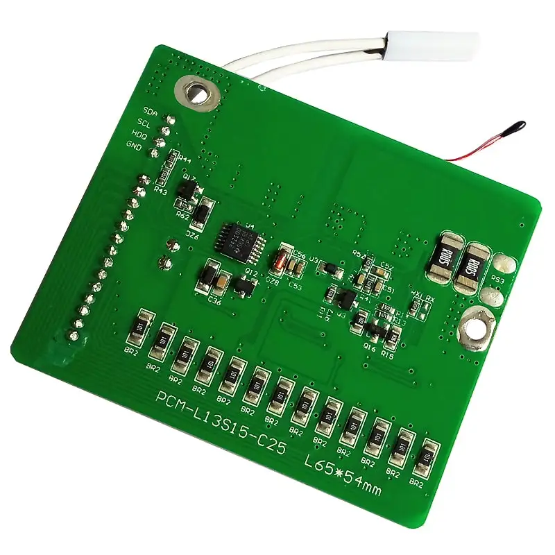 8s-13s 15A PCBA BMS for 48V 48.1V Li-ion/Lithium/ Li-Polymer 41.6V 42V LiFePO4 Battery Pack with I2c, RS485, RS232