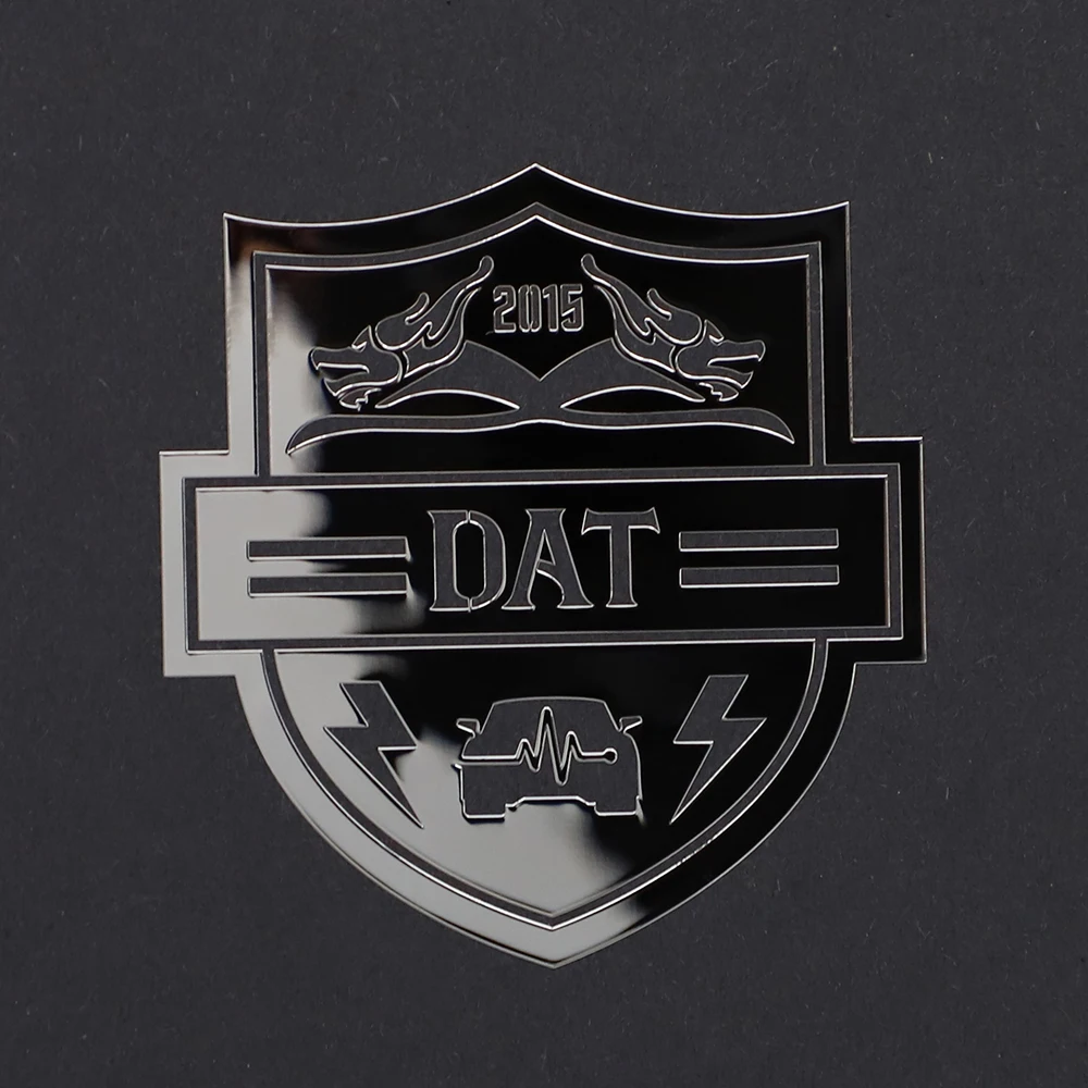 
Customized electroplating mirror glossy black metal sticker nickel sticker 