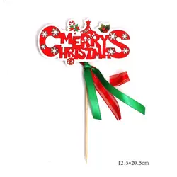 Christmas cake decoration Christmas atmosphere decoration dessert table dress up Christmas cake card decoration