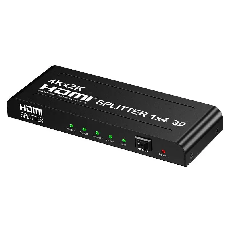 4K*2K High quality Wholesale hdmi splitter 1X4 distributor adapter pc tv console 1 in 4 out For DVD PS3 HDTV hdmi splitter