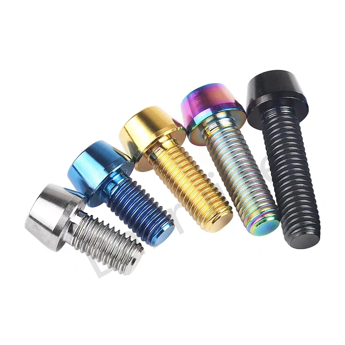 High Strength Anodized Titanium Taper Head Bolts Gr5 DIN912 Bicycle Handlebars Stem Bolts M5 M6 M8 M10 for MTB