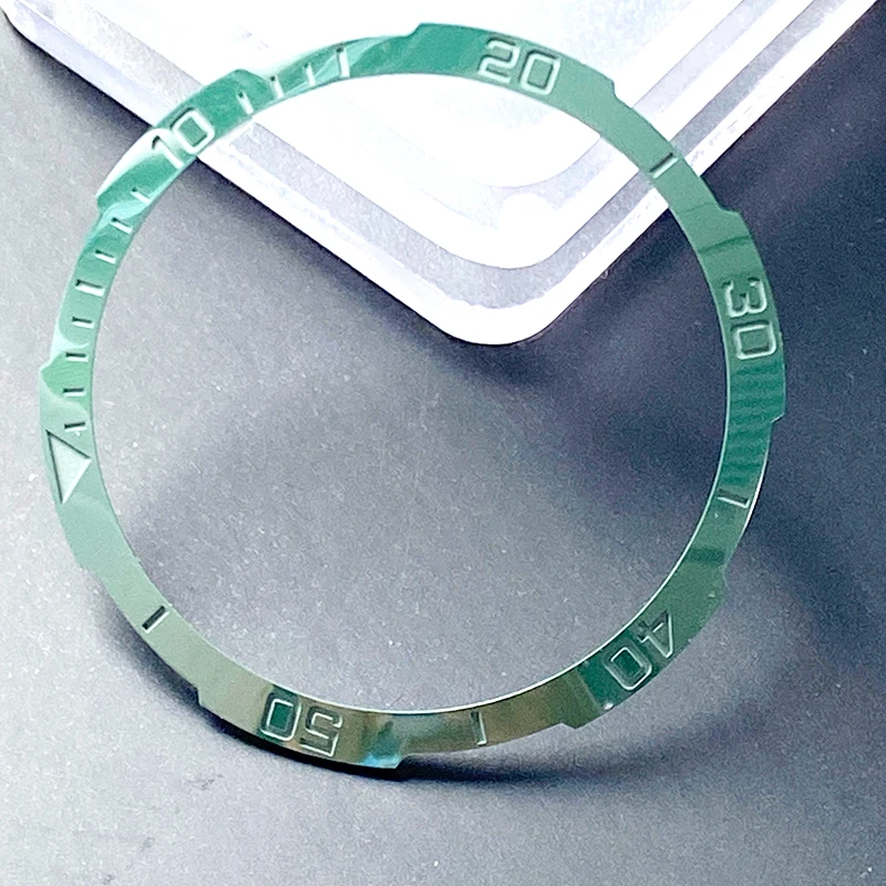 Irregular Shape Green Ceramic Watch Bezel Insert For Watch Custom Made Ceramic Bezel With engrave Minute Scale