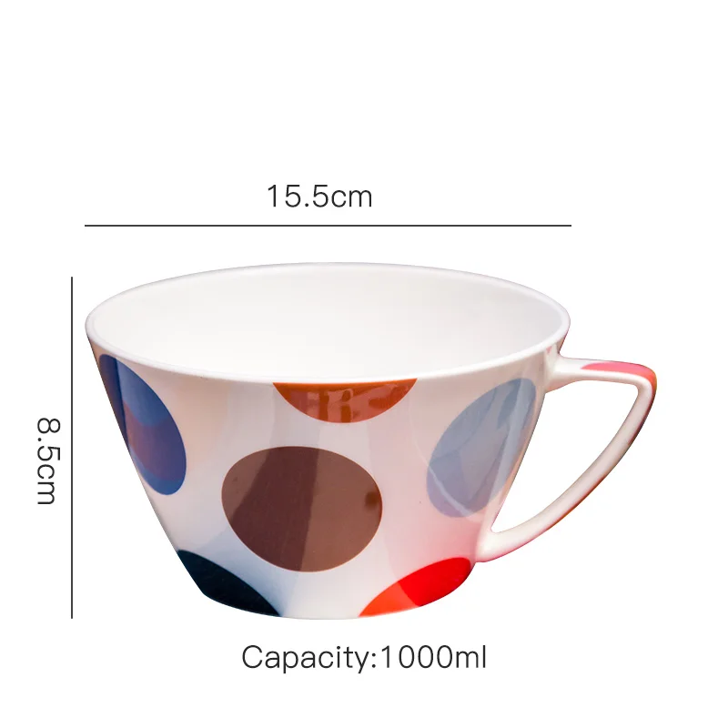 Large Capacity Breakfast Mug / Ceramic Bone China Dinnerware Soup Bowls