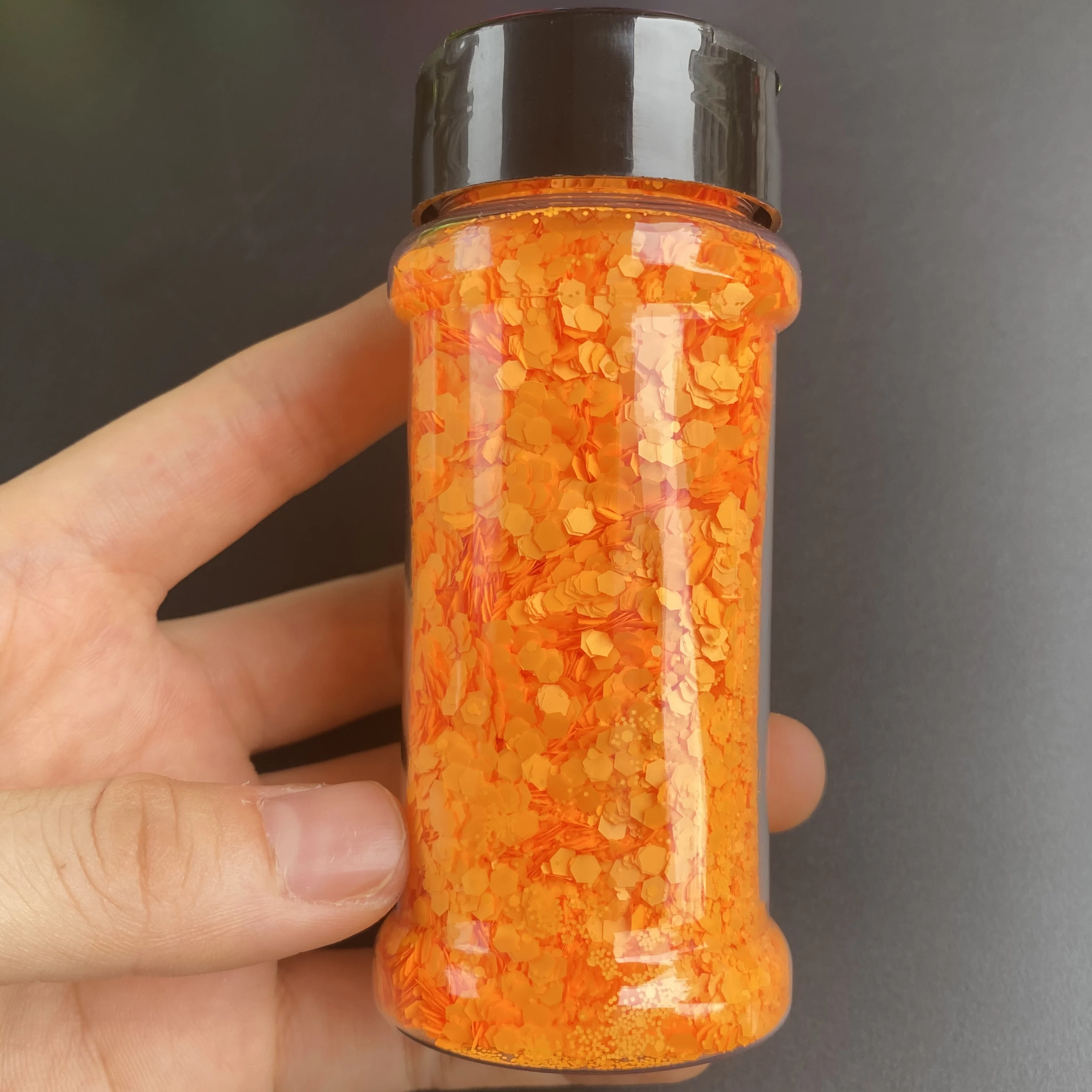 Бутылки 2 унции стойкие к растворителю массивные блестки бесплатные образцы свободные флуоресцентные Блестки для маникюра ручной работы