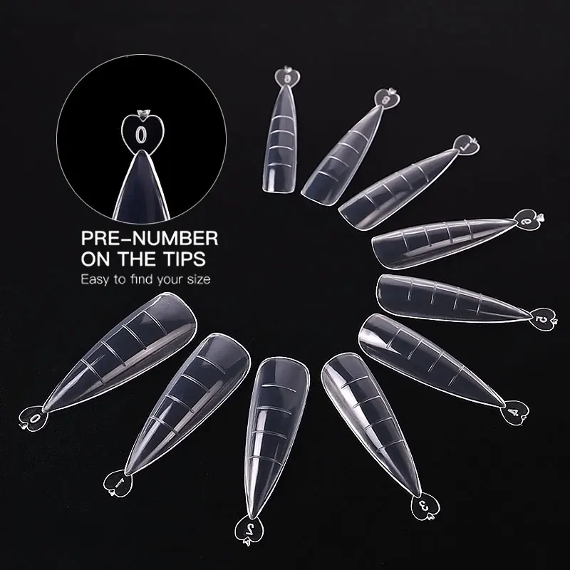 100pcs DIY Extended False Nails Wholesale Acrylic Nail Tips Custom Private Label Nail Tips