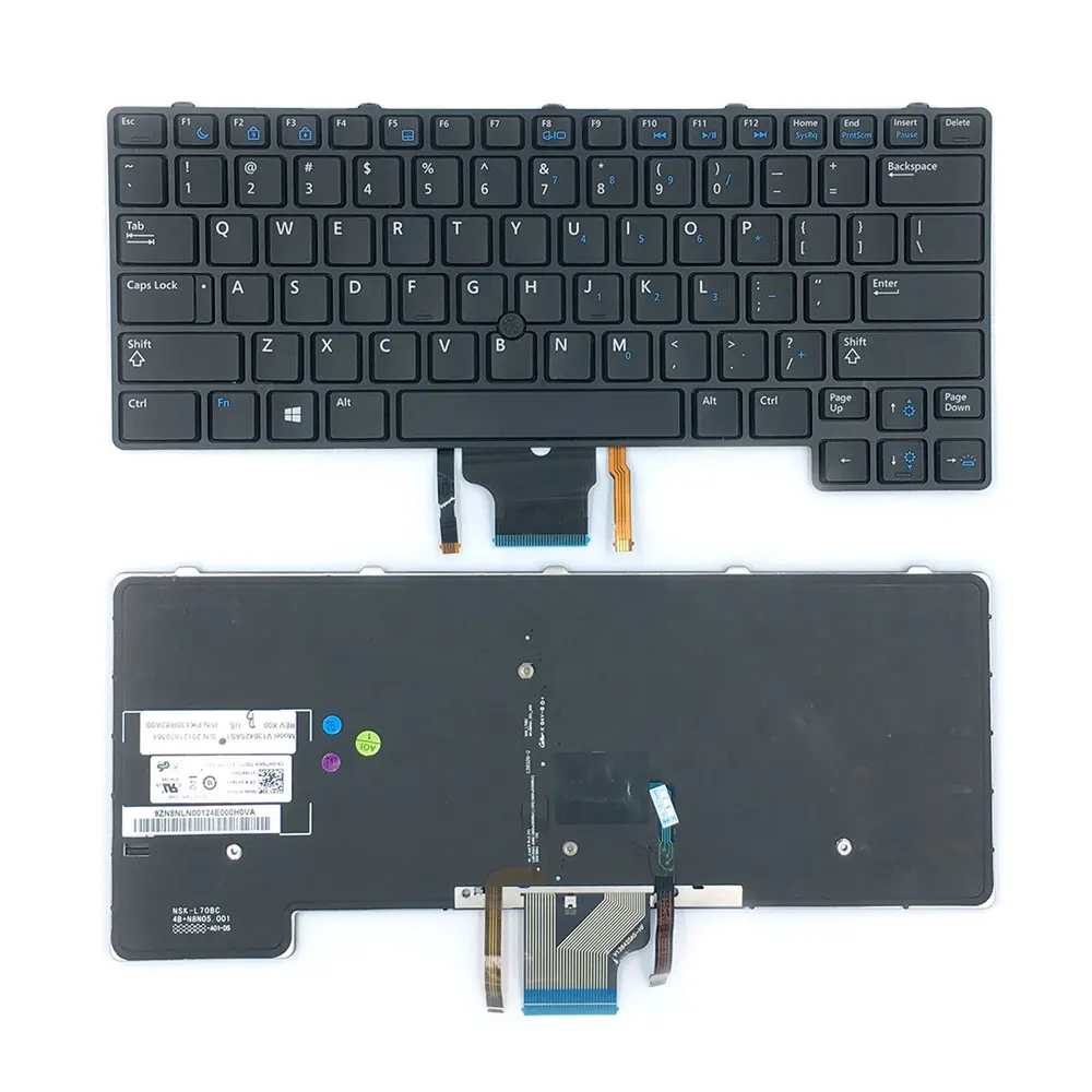 US Layout Laptop keyboard for Dell E6430U With backlight with pointer