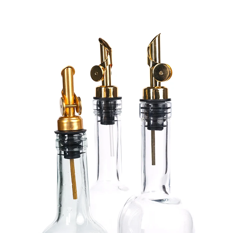 Stainless Steel Bar Accessories Pouring Utensil Oil Vinegar Dispenser Liquor Bar Wine Pourer Bottle Drip Stop