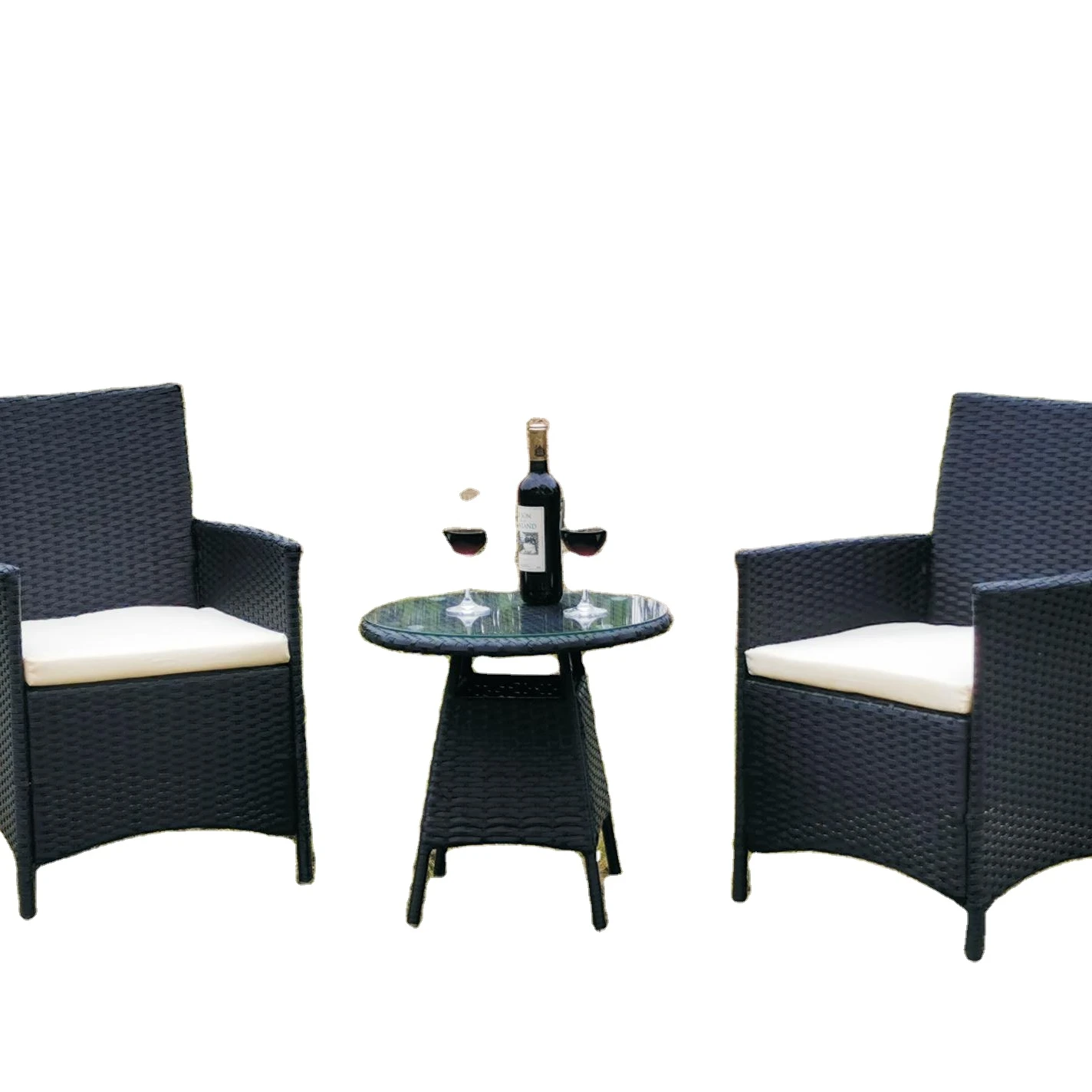 Three piece rattan chair tea table single household leisure balcony small table and chair simple combination (1600321691560)