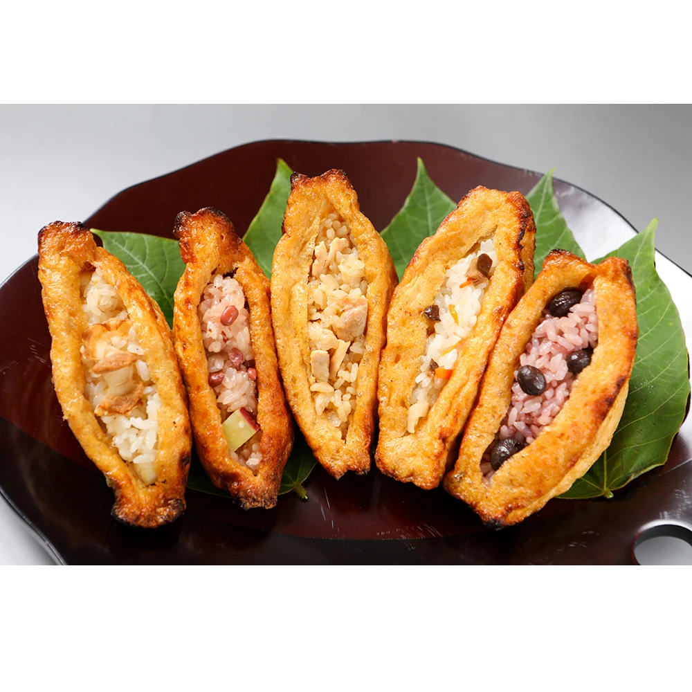 Delicious tofu food frozen baked inari sushi japan healthy snack