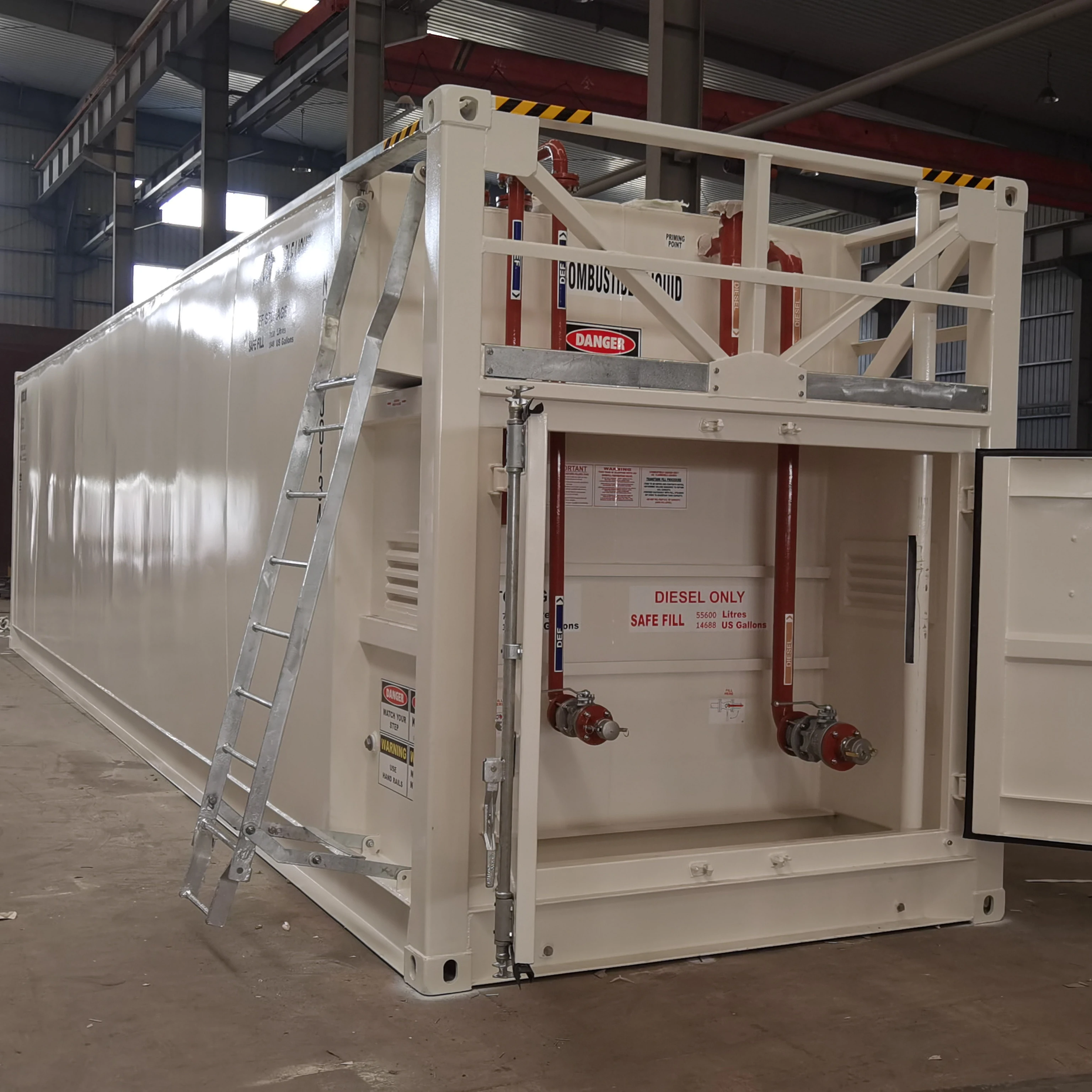 Dual compartment bunded tank for storing Diesel and Diesel Exhaust Fluid (ADBLUE)