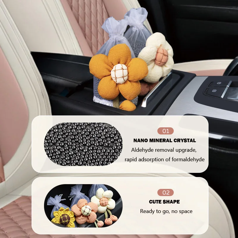 Customized Activated carbon formaldehyde removal cartoon flowers car carbon bag