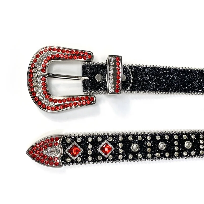Popular Western Cowgirl Cowboy Sparkle Rhinestones Belt Rhinestones Conchos Crystal Diamond Decoration