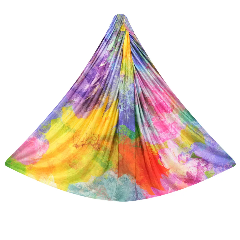 SANFAN Custom Length Tie Dye Anti Gravity Suspension Swing Hammock 5m 6m Aerial Yoga Hammock