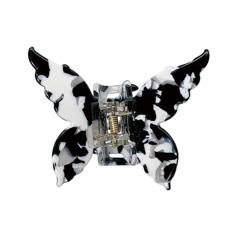 Fashion Hot Sale Butterfly Hair Claw 7CM Medium Colorful Hair Claw Clip Grain Chinese Style Hair Accessories Wholesale