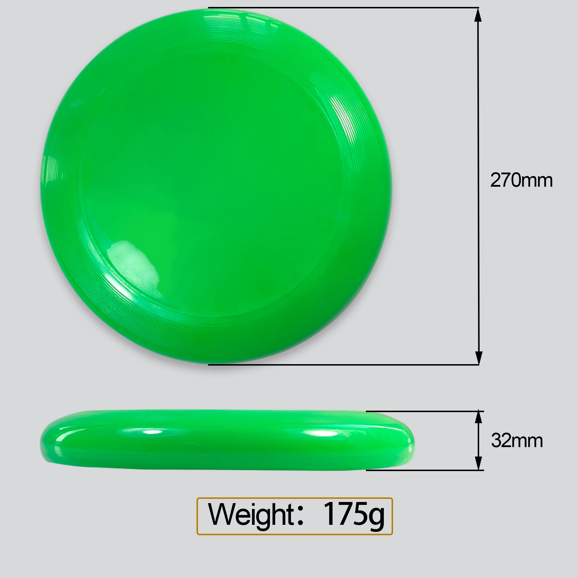 Customized Logo Flying Disc Lightweight 175g Outdoor Sports Toy Training Camping Made Plastic PE Printed Logo