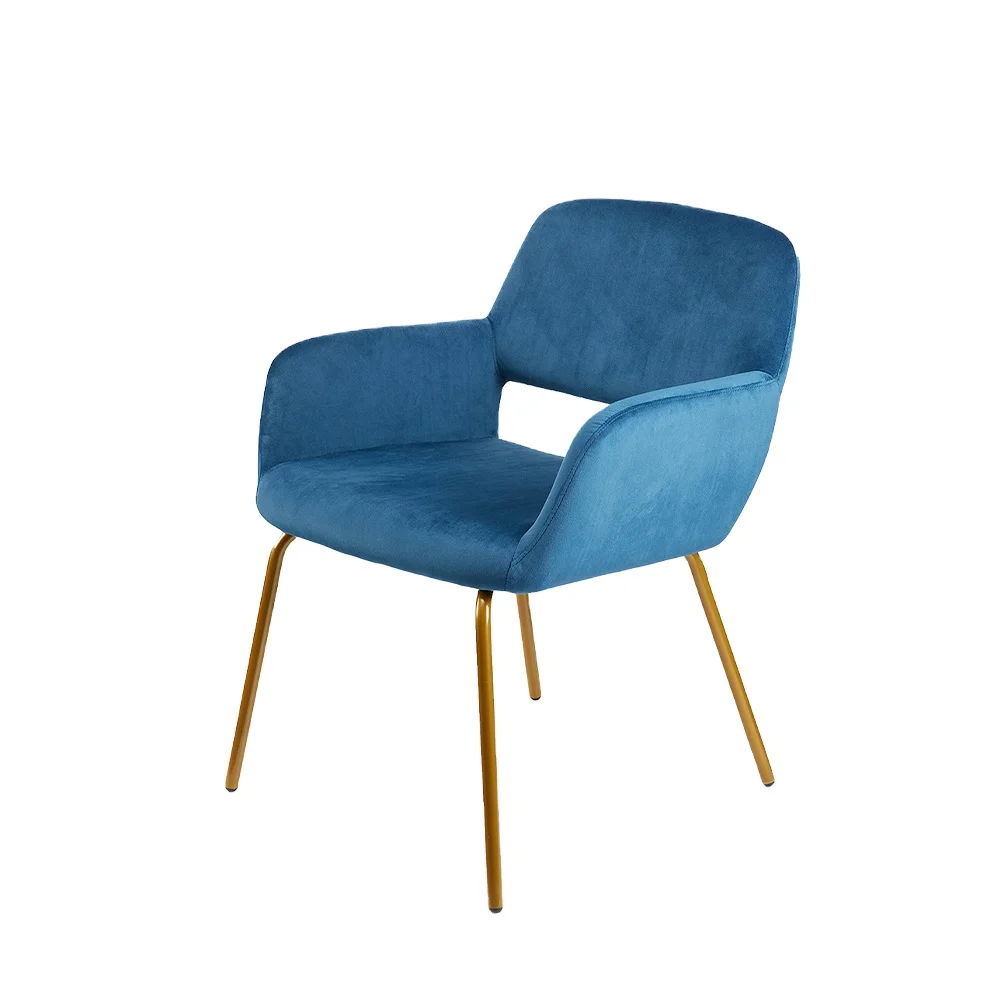 
OEM ODM Hot Sale Vintage Velvet Luxury Dining Chair Armchair for Living Room Furniture 