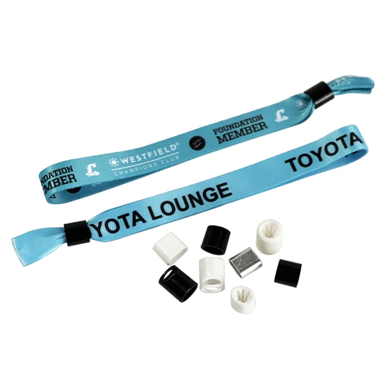 Heat transfer print sublimation wristbands custom festival events adjustable clip activity bracelet