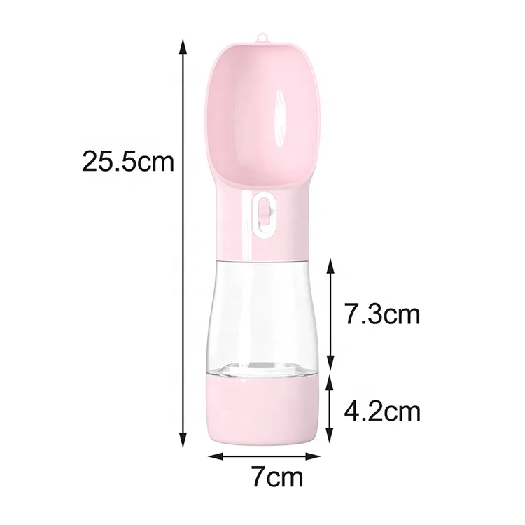 
Hot selling Multifunctional Travel Silicone Portable Pet Dog feeder Water Bottle for Drinking and Eating 