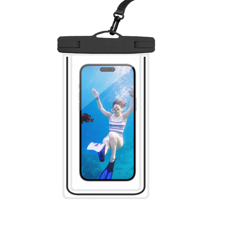 Wholesale PVC 7.5inch Size Underwater IPX8 Water proof Pouch Case Waterproof Phone Bag  for Mobile Phone for Summer