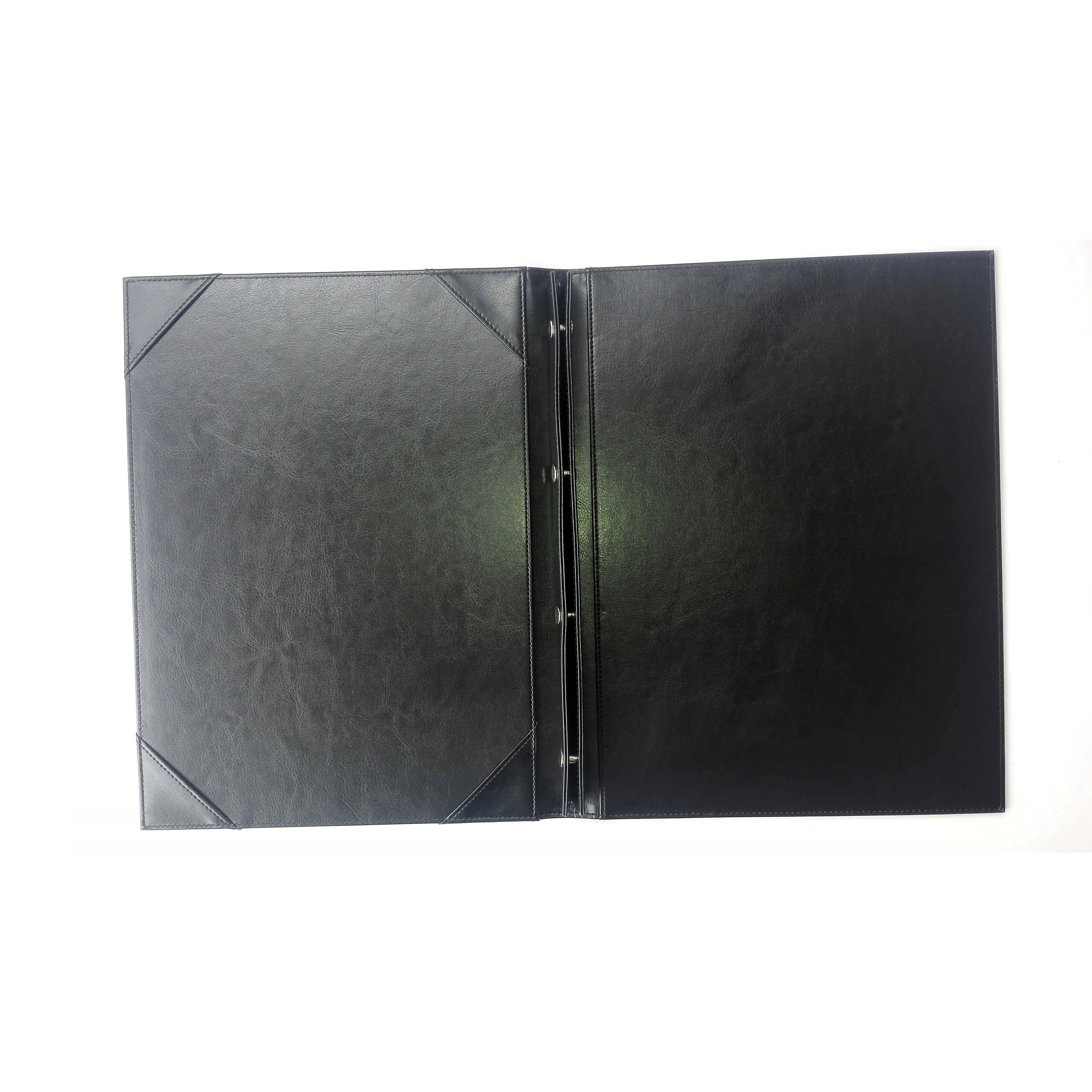Black PU Leather A4 Screwfix Restaurant Menu Cover